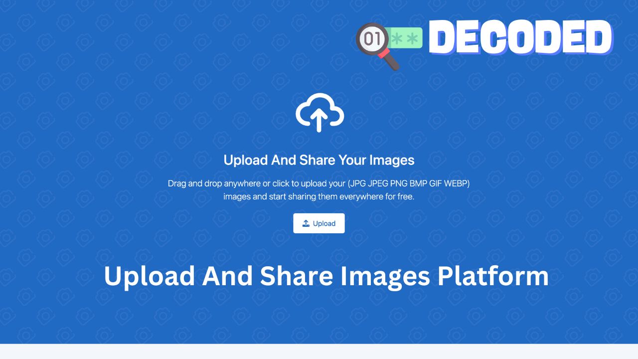 Upload And Share Images Platform