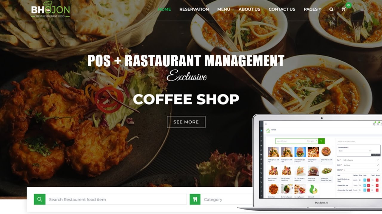 Online POS and Restaurant Management Software with Restaurant Website