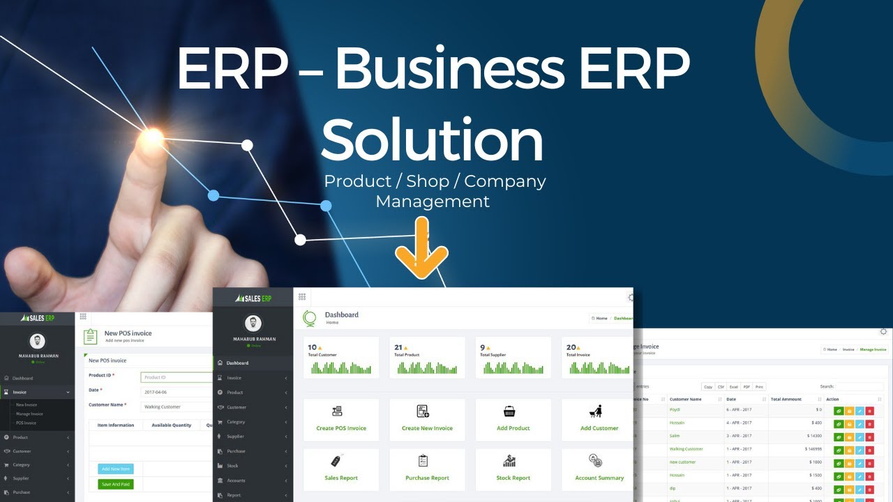 Business ERP Solution / Product / Shop / Company Management
